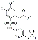 METHYL [4,5-DIMETHOXY-2-(4-TRIFLUOROMETHYLSULFANYL)-PHENYLSULFAMOYL PHENYL]-ACETATE Struktur