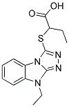 2-(9-ETHYL-9H-BENZO[4,5]IMIDAZO[2,1-C][1,2,4]TRIAZOL-3-YLSULFANYL)-BUTYRIC ACID Struktur