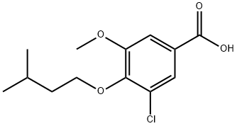 3-CHLORO-5-METHOXY-4-(3-METHYLBUTOXY)BENZOIC ACID Struktur