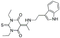 5-(1-(2-(1H-INDOL-3-YL)ETHYLAMINO)ETHYLIDENE)-1,3-DIETHYL-2-THIOXO-DIHYDROPYRIMIDINE-4,6(1H,5H)-DIONE Struktur