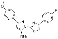 1-[4-(4-FLUOROPHENYL)-1,3-THIAZOL-2-YL]-3-(4-METHOXYPHENYL)-1H-PYRAZOL-5-AMINE Struktur