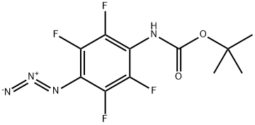 4-(N-TERT-BUTOXYCARBONYLAMINO)TETRAFLUOROPHENYLAZIDE Struktur