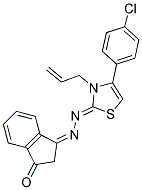 (1Z)-1H-INDENE-1,3(2H)-DIONE [(2Z)-3-ALLYL-4-(4-CHLOROPHENYL)-1,3-THIAZOL-2(3H)-YLIDENE]HYDRAZONE Struktur