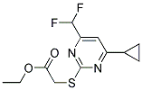 (4-CYCLOPROPYL-6-DIFLUOROMETHYL-PYRIMIDIN-2-YLSULFANYL)-ACETIC ACID ETHYL ESTER Struktur