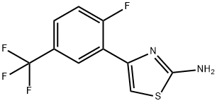 4-(2-FLUORO-5-TRIFLUOROMETHYL-PHENYL)-THIAZOL-2-YLAMINE Struktur