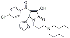 4-(4-CHLOROBENZOYL)-1-[3-(DIBUTYLAMINO)PROPYL]-5-(2-FURYL)-3-HYDROXY-1,5-DIHYDRO-2H-PYRROL-2-ONE Struktur