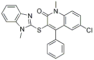 6-CHLORO-1-METHYL-3-[(1-METHYL-1H-BENZIMIDAZOL-2-YL)THIO]-4-PHENYLQUINOLIN-2(1H)-ONE Struktur