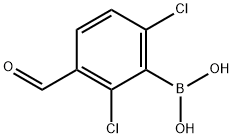 2,6-DICHLORO-3-FORMYL-BENZENEBORONIC ACID Struktur