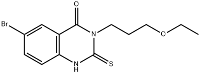 6-BROMO-3-(3-ETHOXYPROPYL)-2-MERCAPTOQUINAZOLIN-4(3H)-ONE Struktur