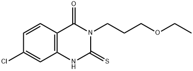 7-CHLORO-3-(3-ETHOXYPROPYL)-2-MERCAPTOQUINAZOLIN-4(3H)-ONE Struktur