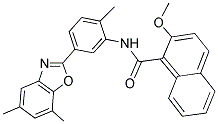 N-[5-(5,7-DIMETHYL-1,3-BENZOXAZOL-2-YL)-2-METHYLPHENYL]-2-METHOXY-1-NAPHTHAMIDE Struktur