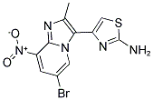 4-(6-BROMO-2-METHYL-8-NITRO-IMIDAZO[1,2-A]PYRIDIN-3-YL)-THIAZOL-2-YLAMINE Struktur