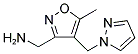 ([5-METHYL-4-(1H-PYRAZOL-1-YLMETHYL)ISOXAZOL-3-YL]METHYL)AMINE Struktur