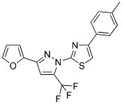 2-[3-(2-FURYL)-5-(TRIFLUOROMETHYL)-1H-PYRAZOL-1-YL]-4-(4-METHYLPHENYL)-1,3-THIAZOLE Struktur