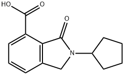 2-CYCLOPENTYL-3-OXO-2,3-DIHYDRO-1H-ISOINDOLE-4-CARBOXYLIC ACID Struktur