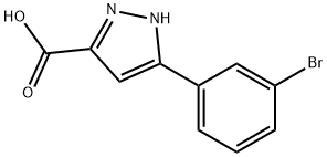 5-(3-BROMOPHENYL)-1H-PYRAZOLE-3-CARBOXYLIC ACID Struktur