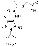 ([2-[(1,5-DIMETHYL-3-OXO-2-PHENYL-2,3-DIHYDRO-1H-PYRAZOL-4-YL)AMINO]-1-METHYL-2-OXOETHYL]THIO)ACETIC ACID Struktur