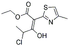 ETHYL (2Z)-4-CHLORO-3-HYDROXY-2-(4-METHYL-1,3-THIAZOL-2-YL)PENT-2-ENOATE Struktur