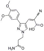 (2Z)-3-[1-(3-AMINO-3-OXOPROPYL)-3-(3,4-DIMETHOXYPHENYL)-1H-PYRAZOL-4-YL]-2-CYANOACRYLIC ACID Struktur