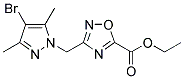 1,2,4-OXADIAZOLE-5-CARBOXYLIC ACID, 3-[(4-BROMO-3,5-DIMETHYL-1H-PYRAZOL-1-YL)METHYL]-, ETHYL ESTER Struktur