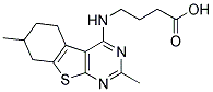 4-(2,7-DIMETHYL-5,6,7,8-TETRAHYDRO-BENZO[4,5]-THIENO[2,3-D]PYRIMIDIN-4-YLAMINO)-BUTYRIC ACID Struktur