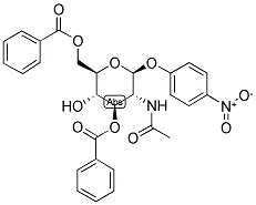 P-NITROPHENYL 2-ACETAMIDO-2-DEOXY-3,6-DI-O-BENZOYL-BETA-D-GLUCOPYRANOSIDE Struktur