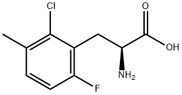 2-CHLORO-6-FLUORO-3-METHYL-DL-PHENYLALANINE Struktur