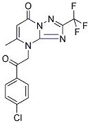 4-[2-(4-CHLOROPHENYL)-2-OXOETHYL]-5-METHYL-2-(TRIFLUOROMETHYL)[1,2,4]TRIAZOLO[1,5-A]PYRIMIDIN-7(4H)-ONE Struktur