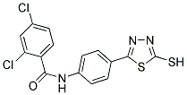 2,4-DICHLORO-N-[4-(5-MERCAPTO-1,3,4-THIADIAZOL-2-YL)PHENYL]BENZAMIDE Struktur