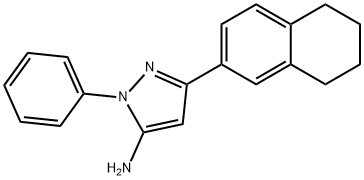 1-PHENYL-3-(5,6,7,8-TETRAHYDRONAPHTHALEN-2-YL)-1H-PYRAZOL-5-AMINE Struktur