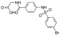 [(4-[[(4-BROMOPHENYL)SULFONYL]AMINO]BENZOYL)AMINO]ACETIC ACID Struktur