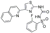 2-FLUORO-N-{[(4-QUINOLIN-2-YL-1,3-THIAZOL-2-YL)AMINO]CARBONYL}BENZENESULFONAMIDE Struktur