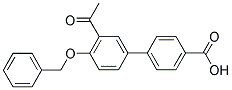 3'-ACETYL-4'-(BENZYLOXY)[1,1'-BIPHENYL]-4-CARBOXYLIC ACID Struktur