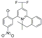 2-[2-(DIFLUOROMETHYL)-6,6-DIMETHYL-6,7-DIHYDROPYRIDO[2,1-A]ISOQUINOLINIUM-4-YL]-4-NITROBENZENOLATE Struktur