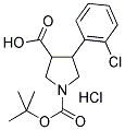 1-[(TERT-BUTYL)OXYCARBONYL]-4-(2-CHLOROPHENYL)PYRROLIDINE-3-CARBOXYLIC ACID HYDROCHLORIDE Struktur