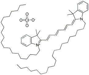 1-ICOSYL-2-[(1E,3E,5E)-7-(1-ICOSYL-3,3-DIMETHYL-1,3-DIHYDRO-2H-INDOL-2-YLIDENE)-1,3,5-HEPTATRIENYL]-3,3-DIMETHYL-3H-INDOLIUM PERCHLORATE Struktur