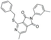 4-(BENZYLTHIO)-6-METHYL-2-(3-METHYLPHENYL)-1H-PYRROLO[3,4-C]PYRIDINE-1,3(2H)-DIONE Struktur