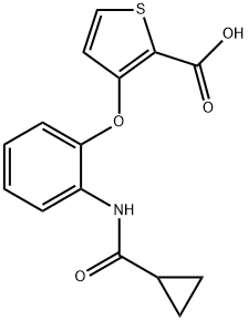 3-(2-[(CYCLOPROPYLCARBONYL)AMINO]PHENOXY)-2-THIOPHENECARBOXYLIC ACID Struktur