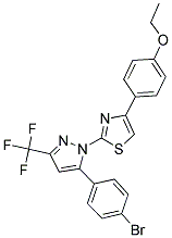 2-[5-(4-BROMOPHENYL)-3-(TRIFLUOROMETHYL)-1H-PYRAZOL-1-YL]-4-(4-ETHOXYPHENYL)-1,3-THIAZOLE Struktur