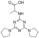 2-[(4,6-DIPYRROLIDIN-1-YL-1,3,5-TRIAZIN-2-YL)AMINO]PROPANOIC ACID Struktur