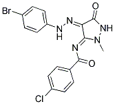 N-{(3Z,4E)-4-[(4-BROMOPHENYL)HYDRAZONO]-2-METHYL-5-OXOPYRAZOLIDIN-3-YLIDENE}-4-CHLOROBENZAMIDE Struktur