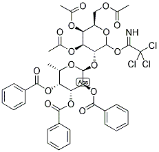 3,4,6-TRI-O-ACETYL-2-O-(2',3',4'-TRI-O-BENZOYL-A-L-FUCOPYRANOSYL)-GALACTOPYRANOSYL TRICHLOROACETIMIDATE Struktur