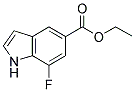 7-FLUORO-1H-INDOLE-5-CARBOXYLIC ACID ETHYL ESTER Struktur