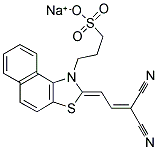 SODIUM 3-[(2Z)-2-(3,3-DICYANOPROP-2-ENYLIDENE)NAPHTHO[1,2-D][1,3]THIAZOL-1(2H)-YL]PROPANE-1-SULFONATE Struktur