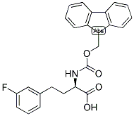 (R)-2-(9H-FLUOREN-9-YLMETHOXYCARBONYLAMINO)-4-(3-FLUORO-PHENYL)-BUTYRIC ACID Struktur