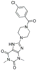 8-[4-(4-CHLOROBENZOYL)PIPERAZIN-1-YL]-1,3-DIMETHYL-3,7-DIHYDRO-1H-PURINE-2,6-DIONE Struktur