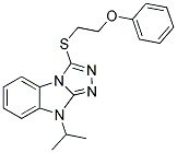 9-ISOPROPYL-3-(2-PHENOXY-ETHYLSULFANYL)-9H-BENZO[4,5]IMIDAZO[2,1-C][1,2,4]TRIAZOLE Struktur