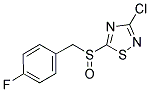 3-CHLORO-5-(4-FLUOROBENZYLSULFINYL)-1,2,4-THIADIAZOLE Struktur