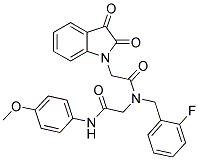 2-{(2-FLUOROBENZYL)[2-(2,3-DIOXO-2,3-DIHYDRO-1H-INDOL-1-YL)ACETYL]AMINO}-N-(4-METHOXYPHENYL)ACETAMIDE Struktur