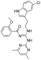 N-[2-(5-CHLORO-1H-INDOL-3-YL)ETHYL]-N'-(4,6-DIMETHYL-2-PYRIMIDINYL)-N'-(2-METHOXYBENZOYL)GUANIDINE Struktur